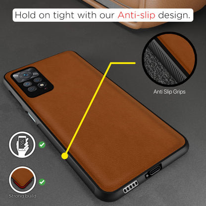 Pikkme camel Leather mobile cover for Redmi Note 11 Pro/Note 11 Pro Plus 5G – photo 2
