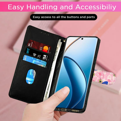 Pikkme Realme 12 Pro/12 Pro Plus 5G Wallet pink flower mobile flip cover – photo 7