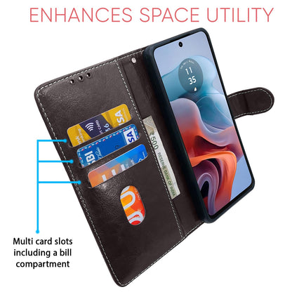Coffee & brown Magnetic flip cover for Moto G34/G45 5G – Pikkme – photo 4