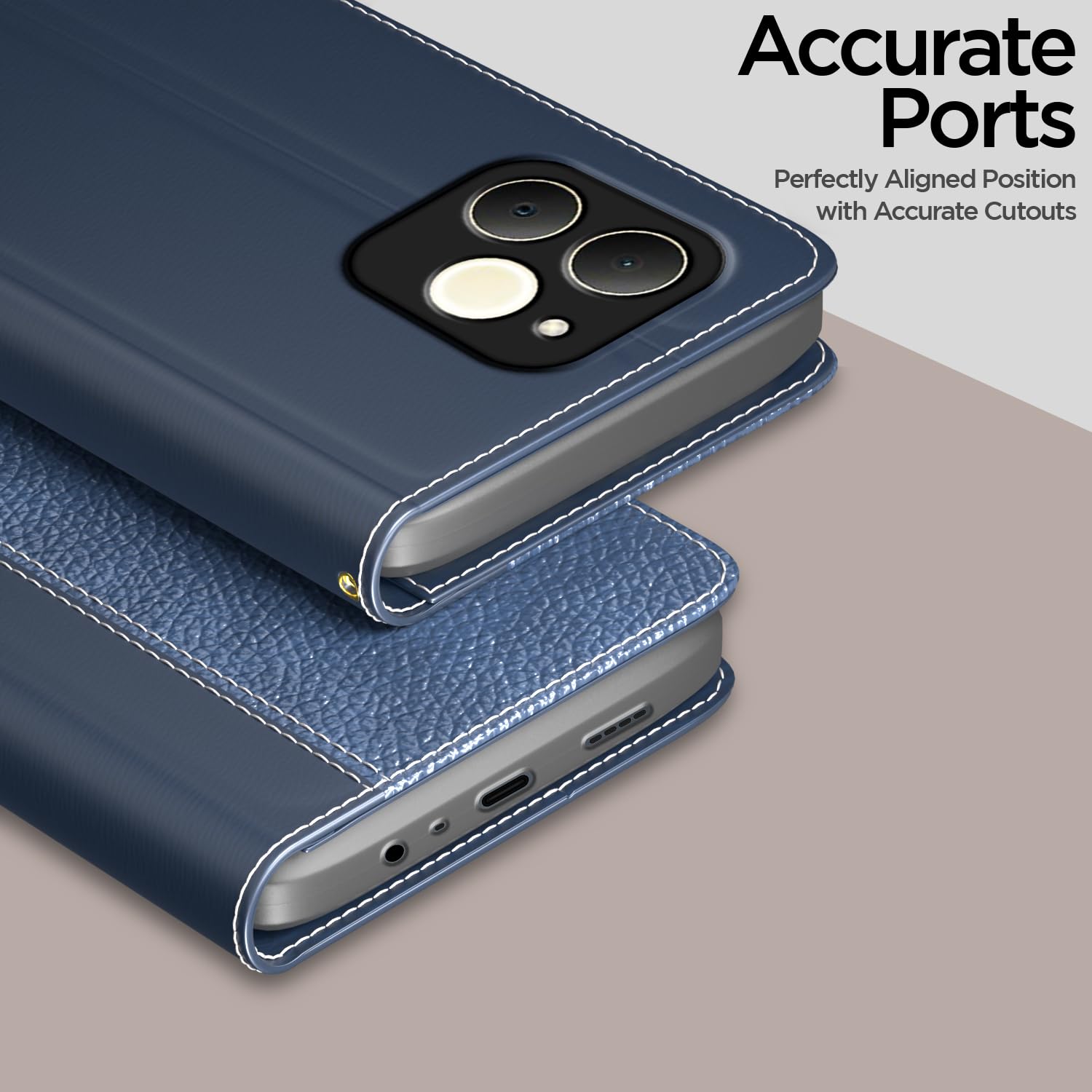 Realme P4 Lite 4G wallet flip cover in blue by Pikkme – photo 2