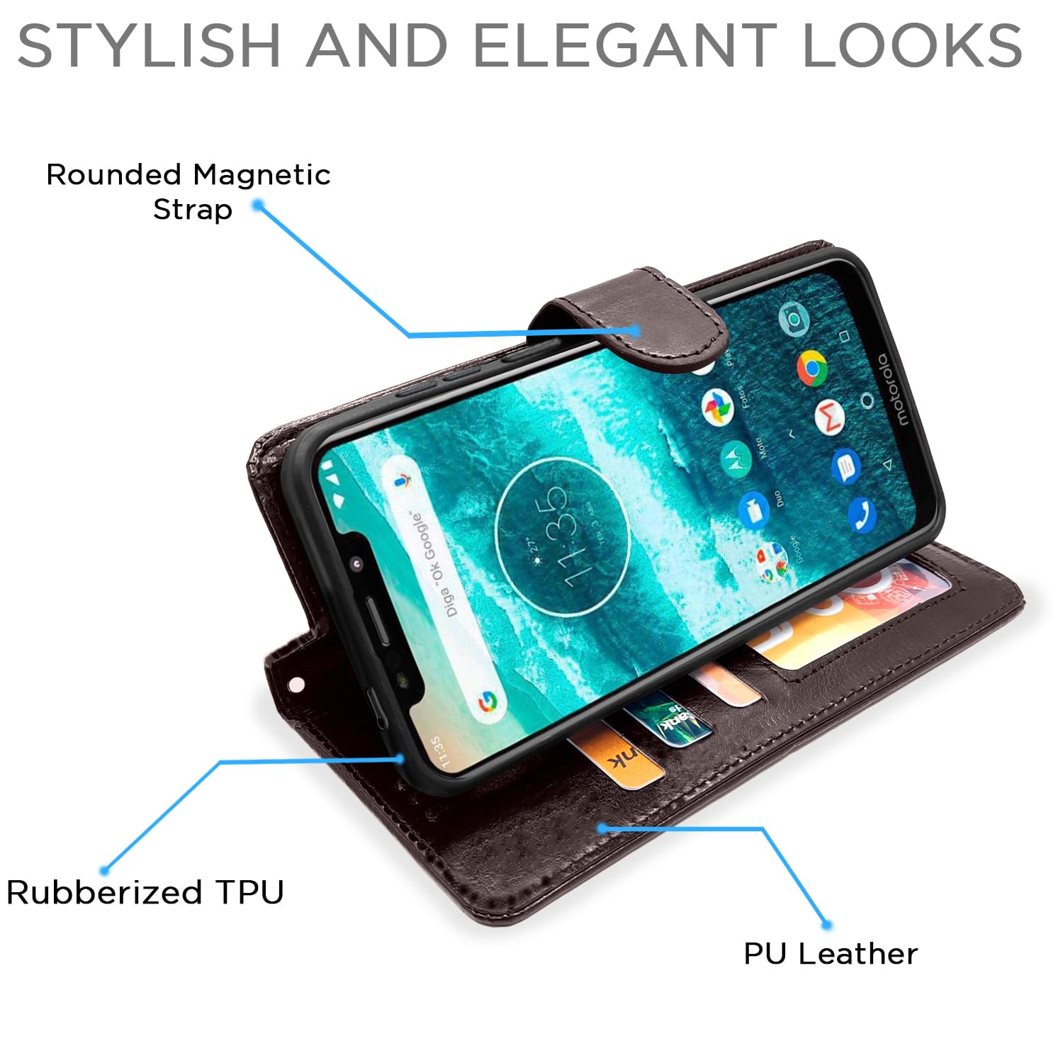 Coffee Wallet flip case for Moto One Power – Pikkme – photo 3