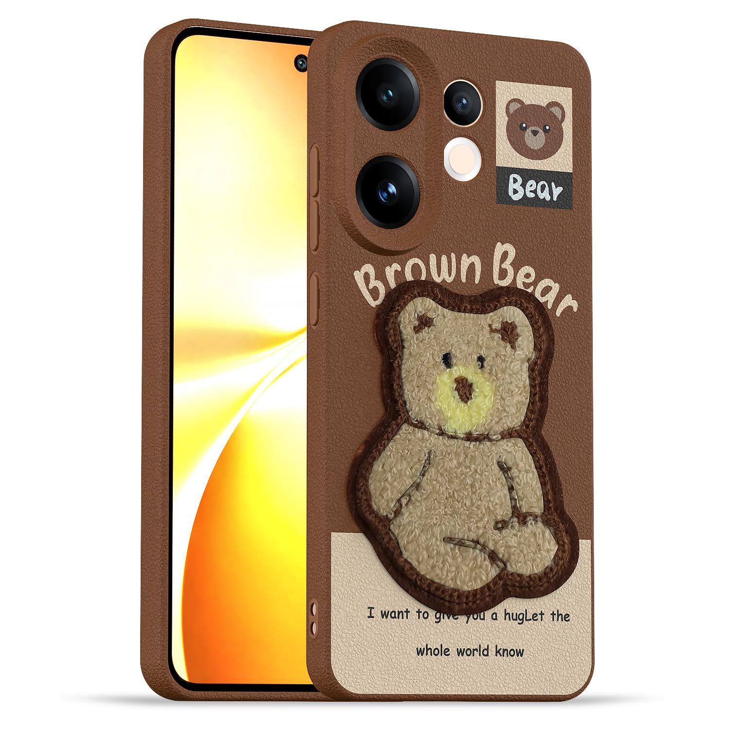 Brown back cover for Vivo V60/T4 Pro 5G – Pikkme