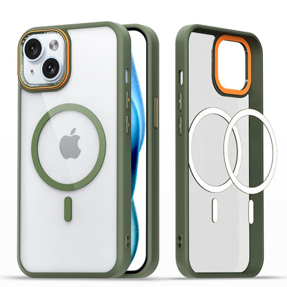 Pikkme iPhone 15 Plus green mag-safe mobile back cover