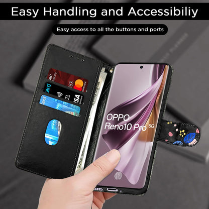 Pikkme Oppo Reno 10 Pro 5G Wallet black flower flip case – photo 7