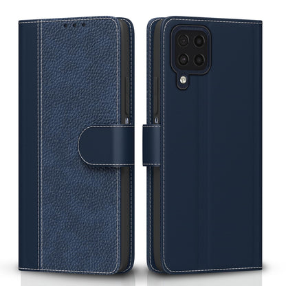Pikkme Samsung M32 4G/M32 Prime/F22 4G Wallet blue mobile flip cover
