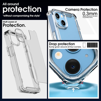 iPhone 13/14 Hybrid mobile back cover in transparent by Pikkme – photo 4