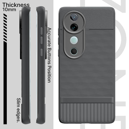 Pikkme Vivo V40 5G / V40 Pro 5G / T3 Ultra 5G Gencase Back Cover (Grey)