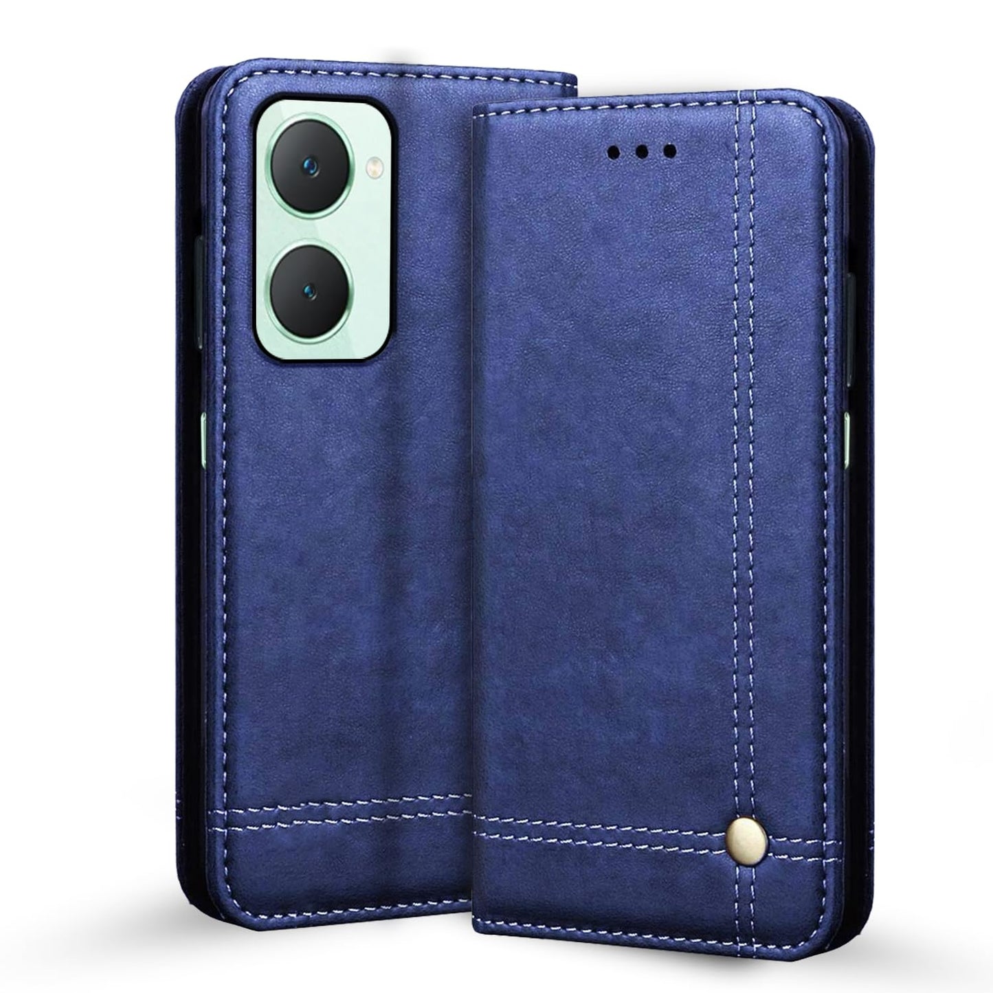 Pikkme Vivo Y18 4G Magnet Flip Cover (Blue)