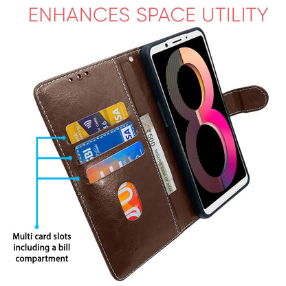 Pikkme Oppo A83 brown & coffee flip cover – photo 4