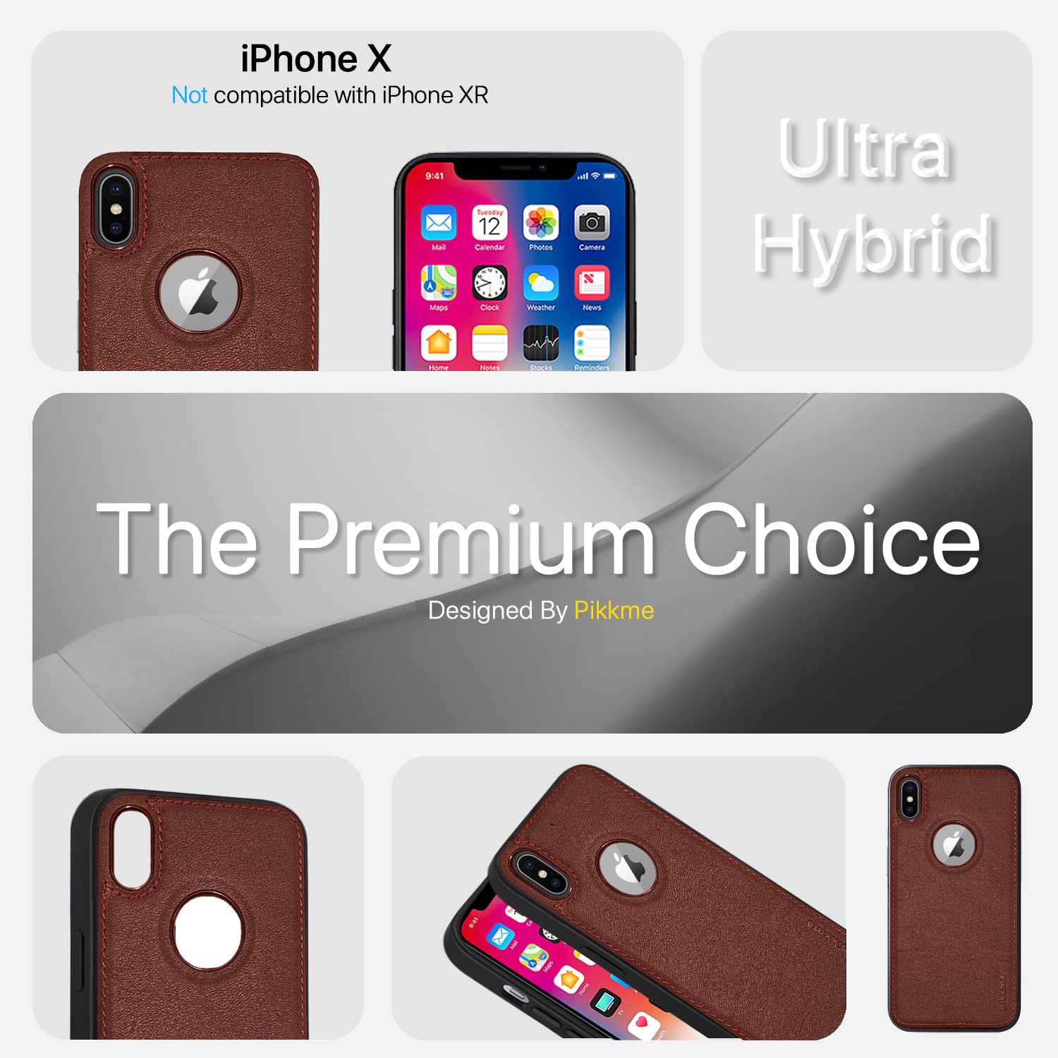 iPhone X/XS mobile back cover in brown by Pikkme – photo 2