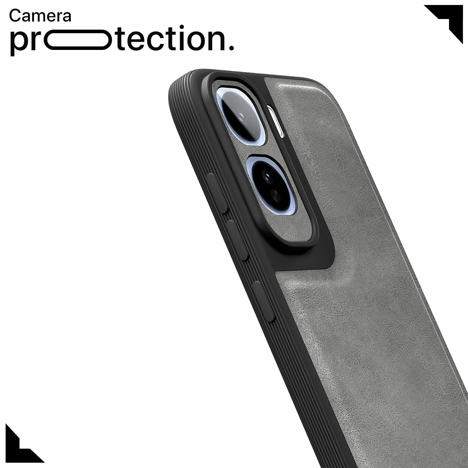 Grey Leather phone cover for Vivo T5 Pro 5G – Pikkme – photo 5