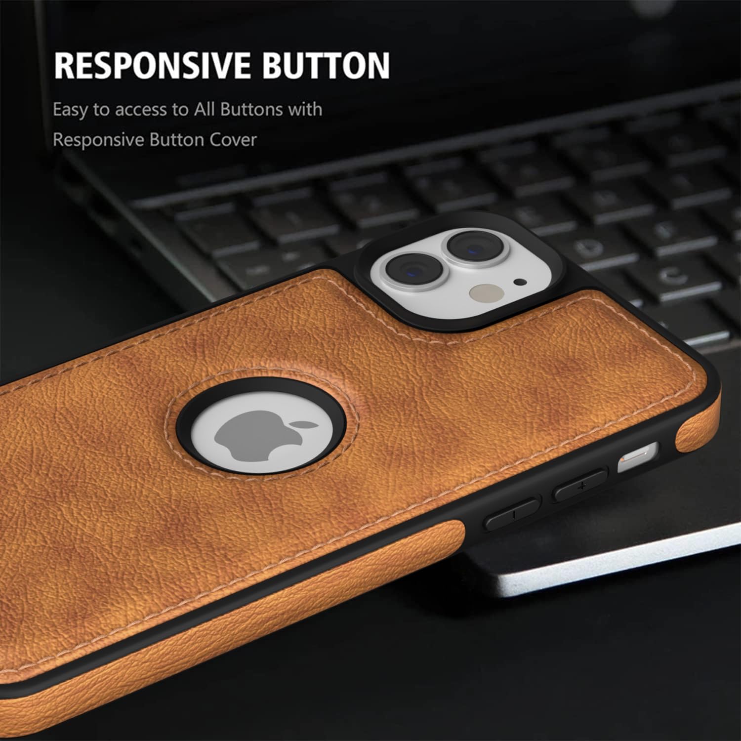 Pikkme iPhone 12/12 Pro Flexible Pu Leather Back Case | Brown