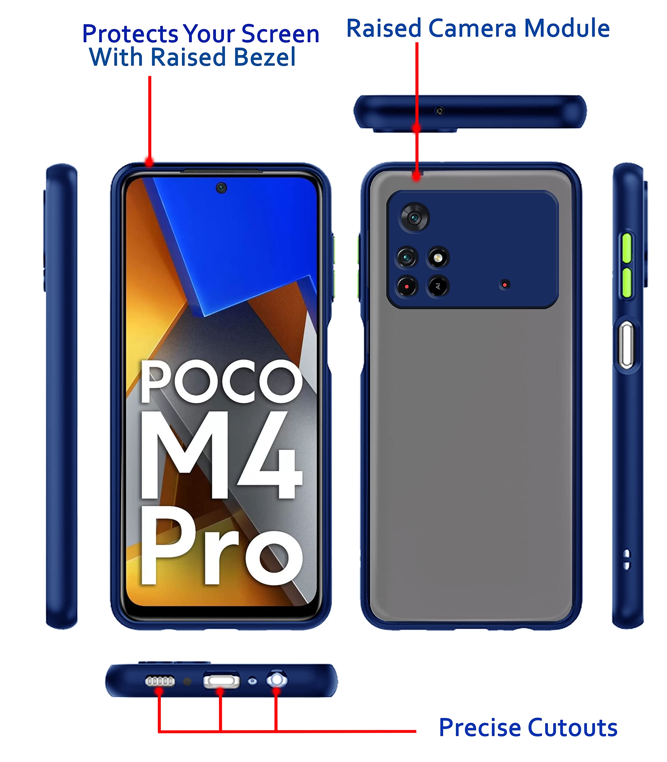 Poco M4 Pro 4G mobile cover in blue by Pikkme – photo 3
