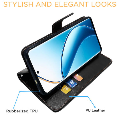 Pikkme Realme 12 Pro/12 Pro Plus 5G black & brown flip cover – photo 5