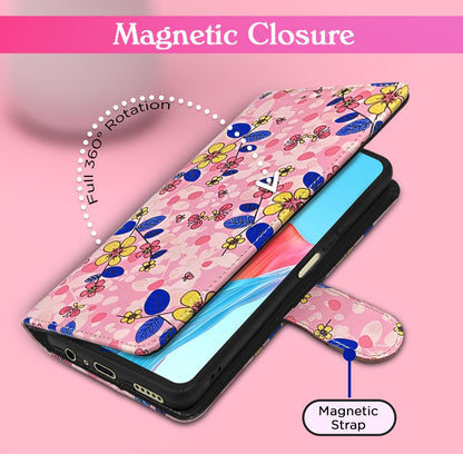 Oppo A38/A18 4G Wallet wallet flip cover in pink flower by Pikkme – photo 6