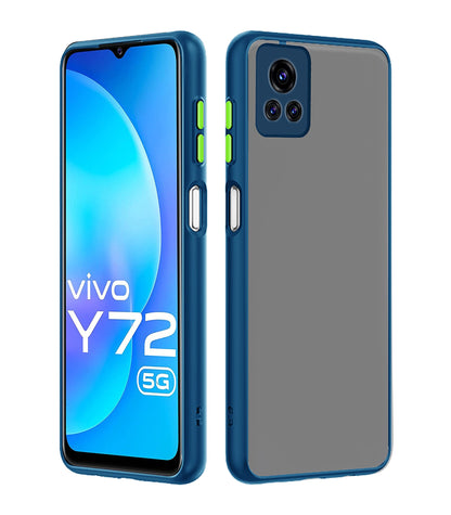 Pikkme blue Hybrid mobile cover for Vivo Y72 5G/Y31s