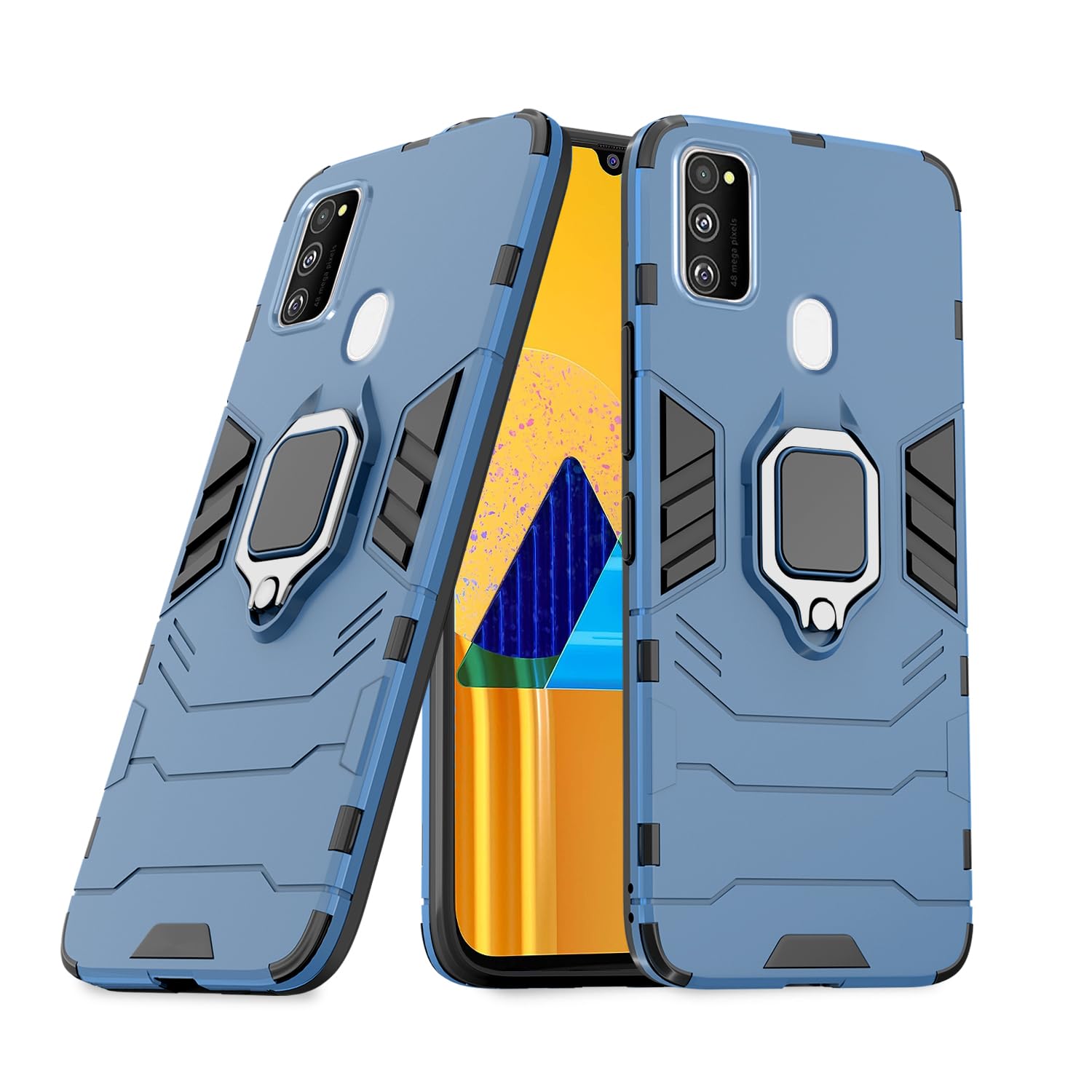  Samsung Galaxy M21 / M30s / M21 2021 D5 Tough Armor Back Cover - Blue