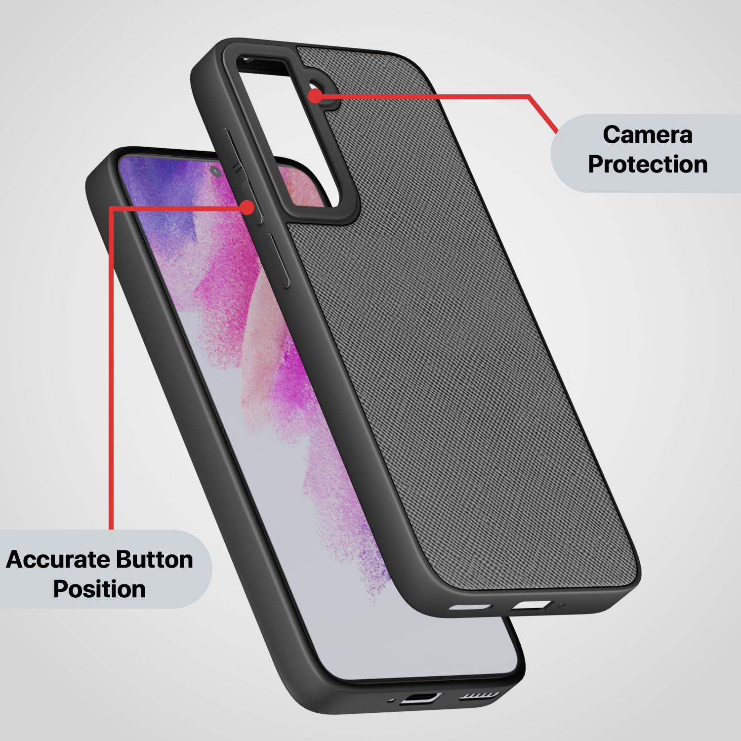 Pikkme Samsung S21 FE 5G Leatherback grey back cover – photo 3