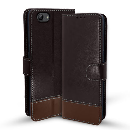 Pikkme Vivo Y55 Magnetic coffee & brown flip case