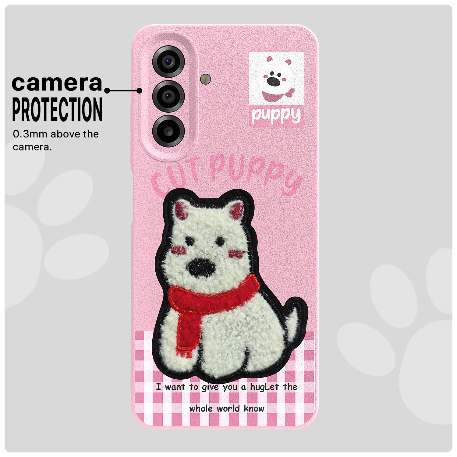 Pikkme Samsung M17/A17/F17 5G Plush Patch pink mobile back cover – photo 6
