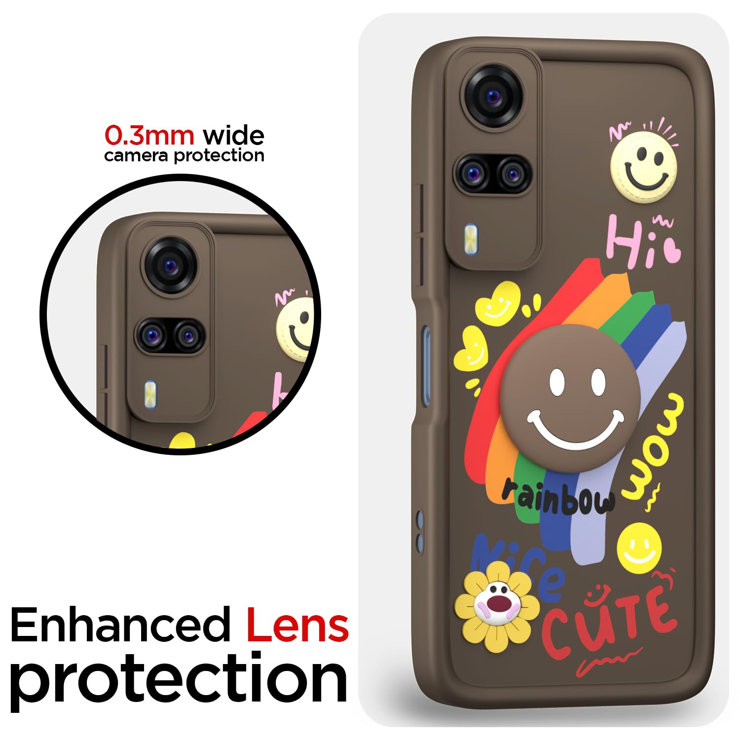 Vivo Y31/Y51 Soft Silicone phone cover in brown by Pikkme – photo 5