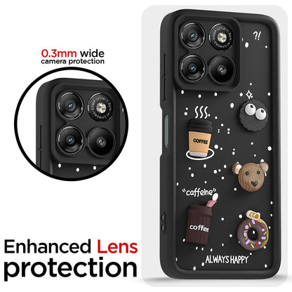 Pikkme black Bear Coffee mobile back cover for Moto G67 Power/G57 Power 5G – photo 5