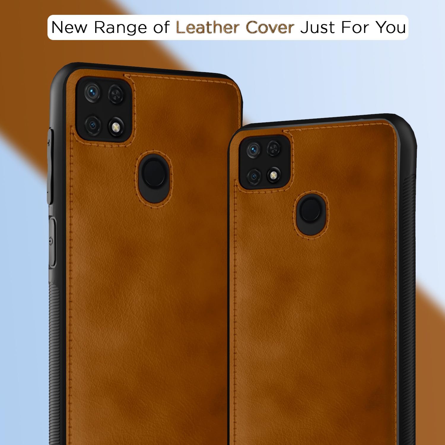 Pikkme Redmi 10/10 Power Leather brown mobile cover – photo 7