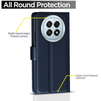 Pikkme Oppo F29 5G Vintage Flip Cover (Blue)