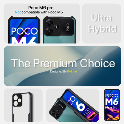 Poco M6 Pro 5G mobile back cover in black by Pikkme – photo 2