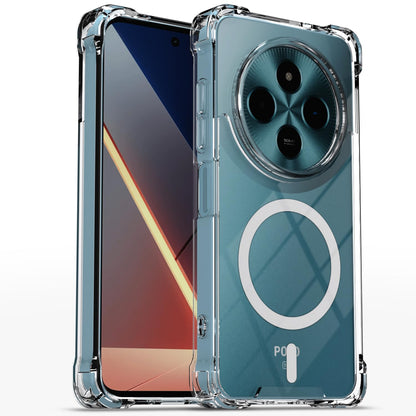 Poco M7 5G mobile cover in transparent mag-safe by Pikkme