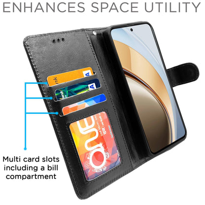 Vivo Y300 5G Wallet wallet flip cover in black by Pikkme – photo 3
