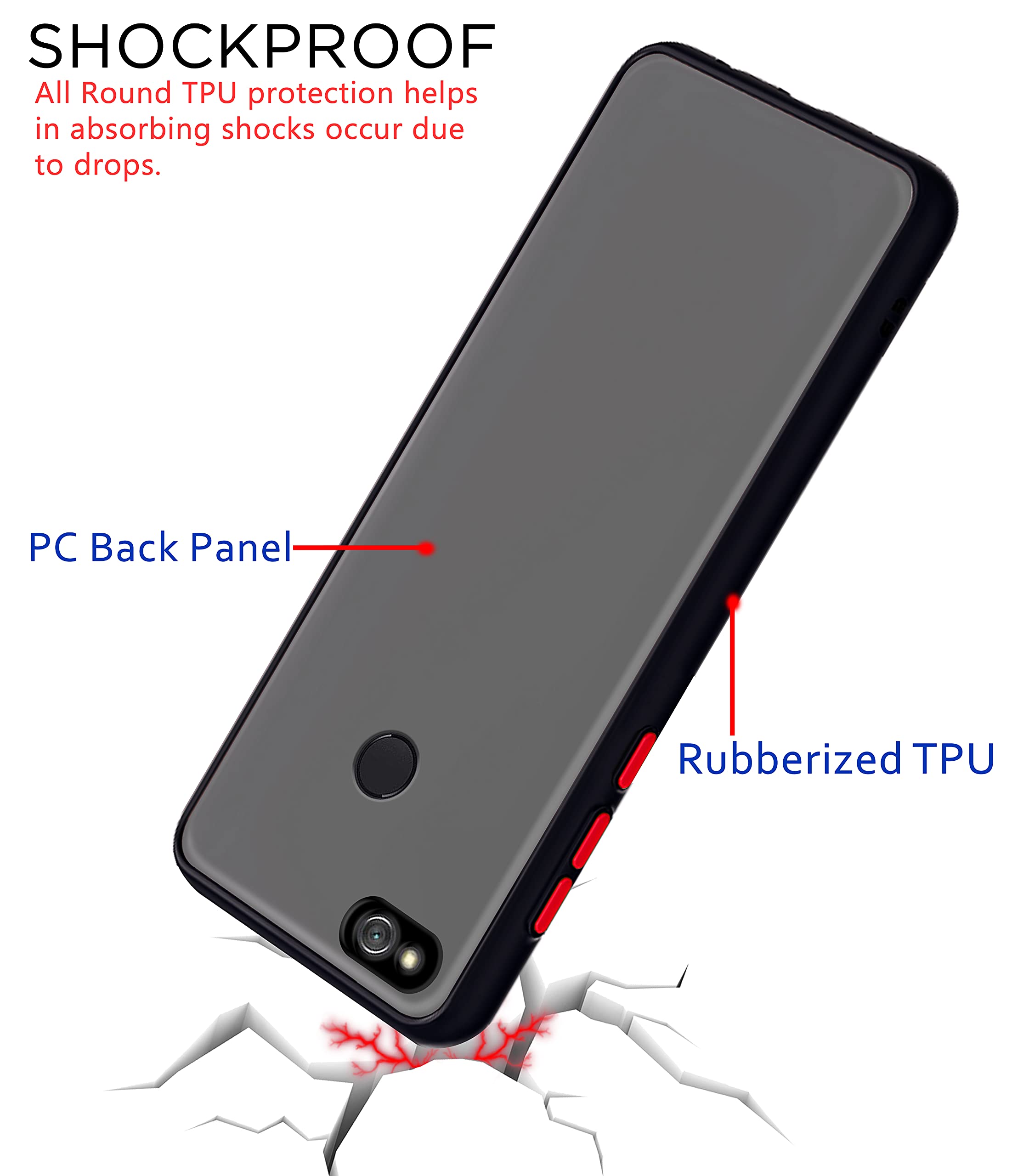 Pikkme Redmi 4 Hybrid black mobile back cover – photo 5