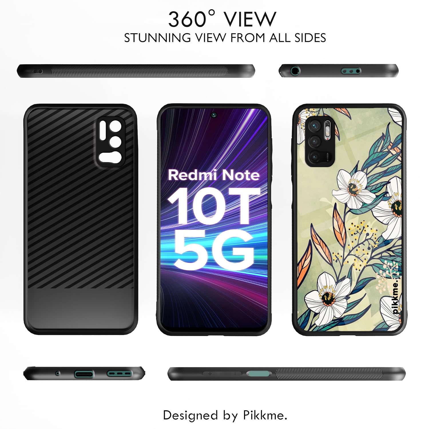 Redmi Note 10T/Poco M3 Pro 5G Flower mobile back cover by Pikkme – photo 2