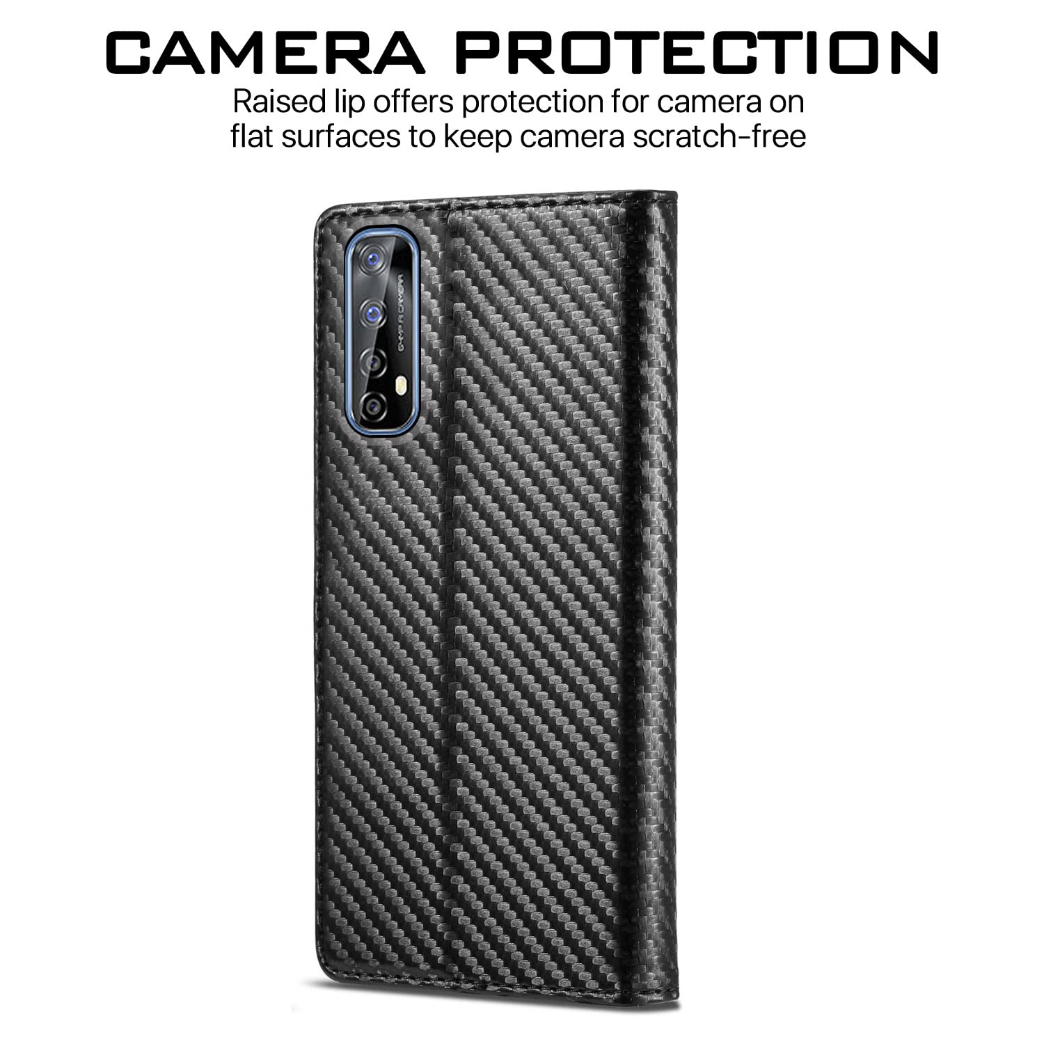 Pikkme black mobile flip cover for Realme 7/Narzo 30 4G/Narzo 20 Pro – photo 4