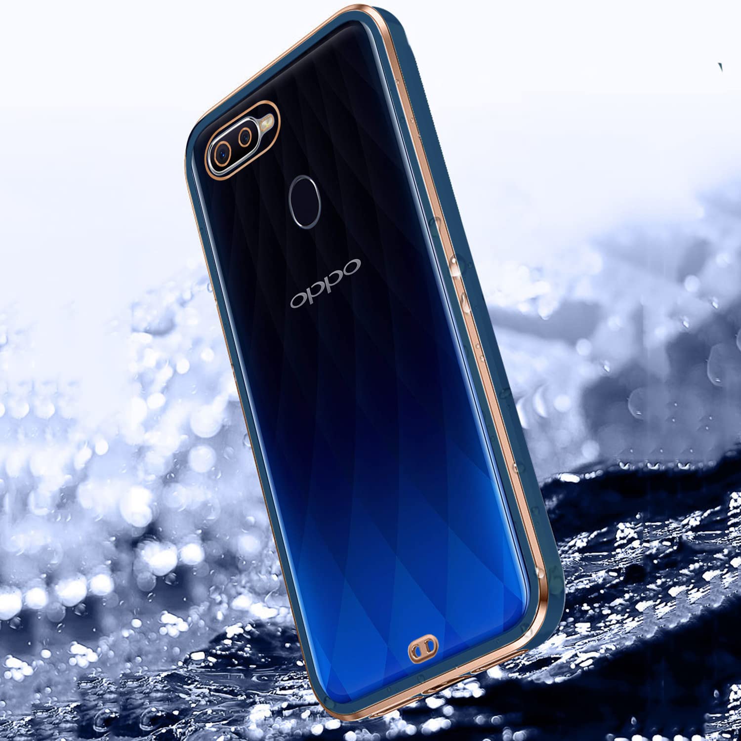 Pikkme blue Chrome mobile back cover for Oppo F9 Pro – photo 2