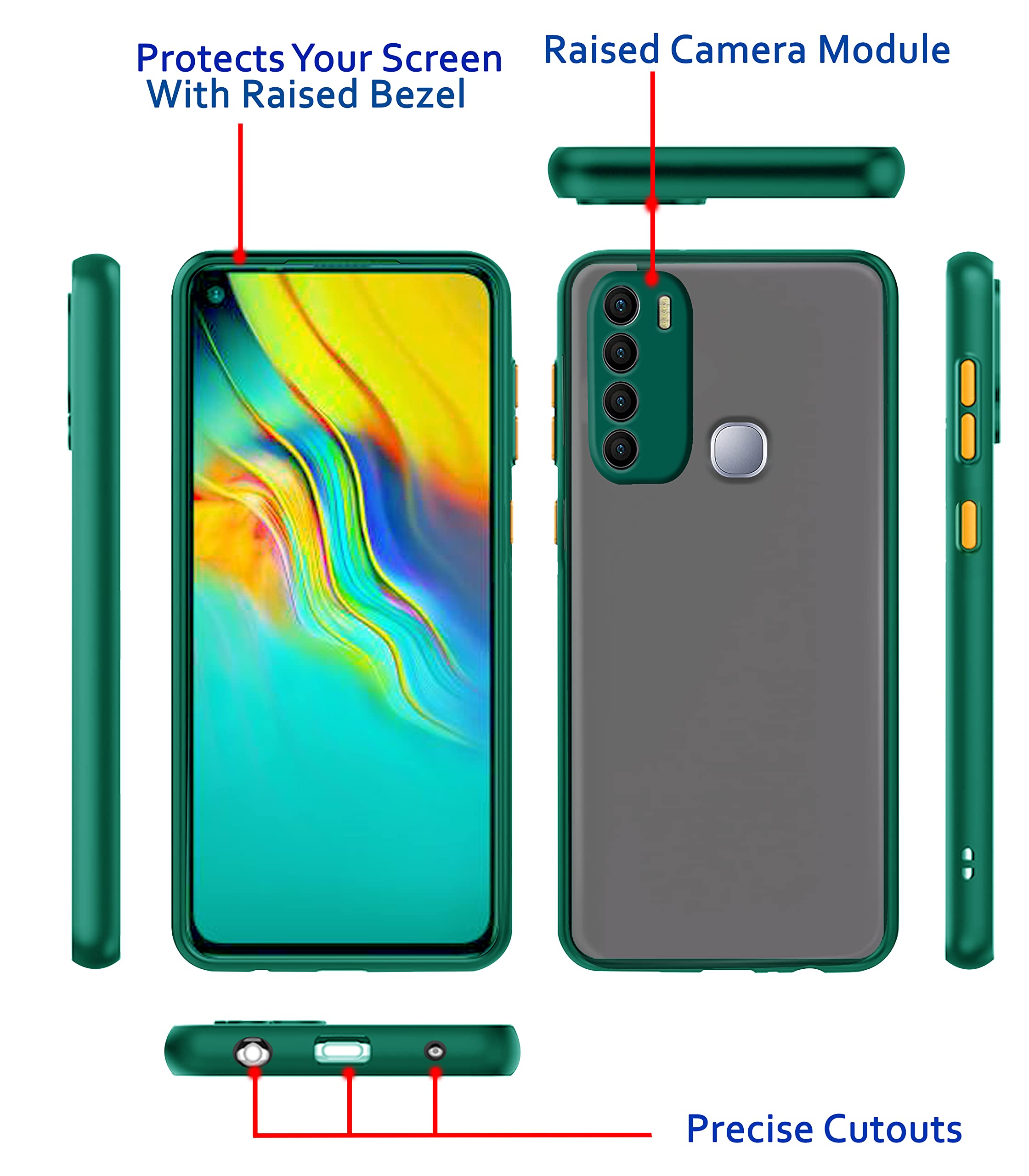 Green back cover for Infinix Hot 9/Hot 9 Pro – Pikkme – photo 3
