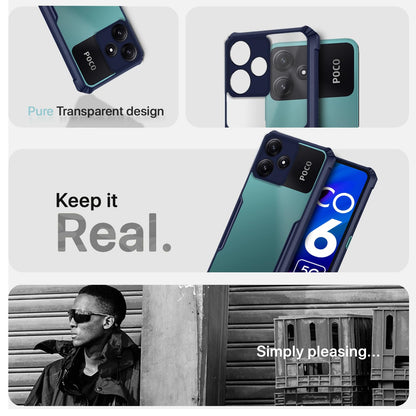 Poco M6 Pro 5G Hybrid back cover in blue by Pikkme – photo 4