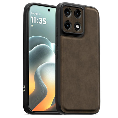 Pikkme Moto Edge 70 Pro 5G Leather coffee mobile cover