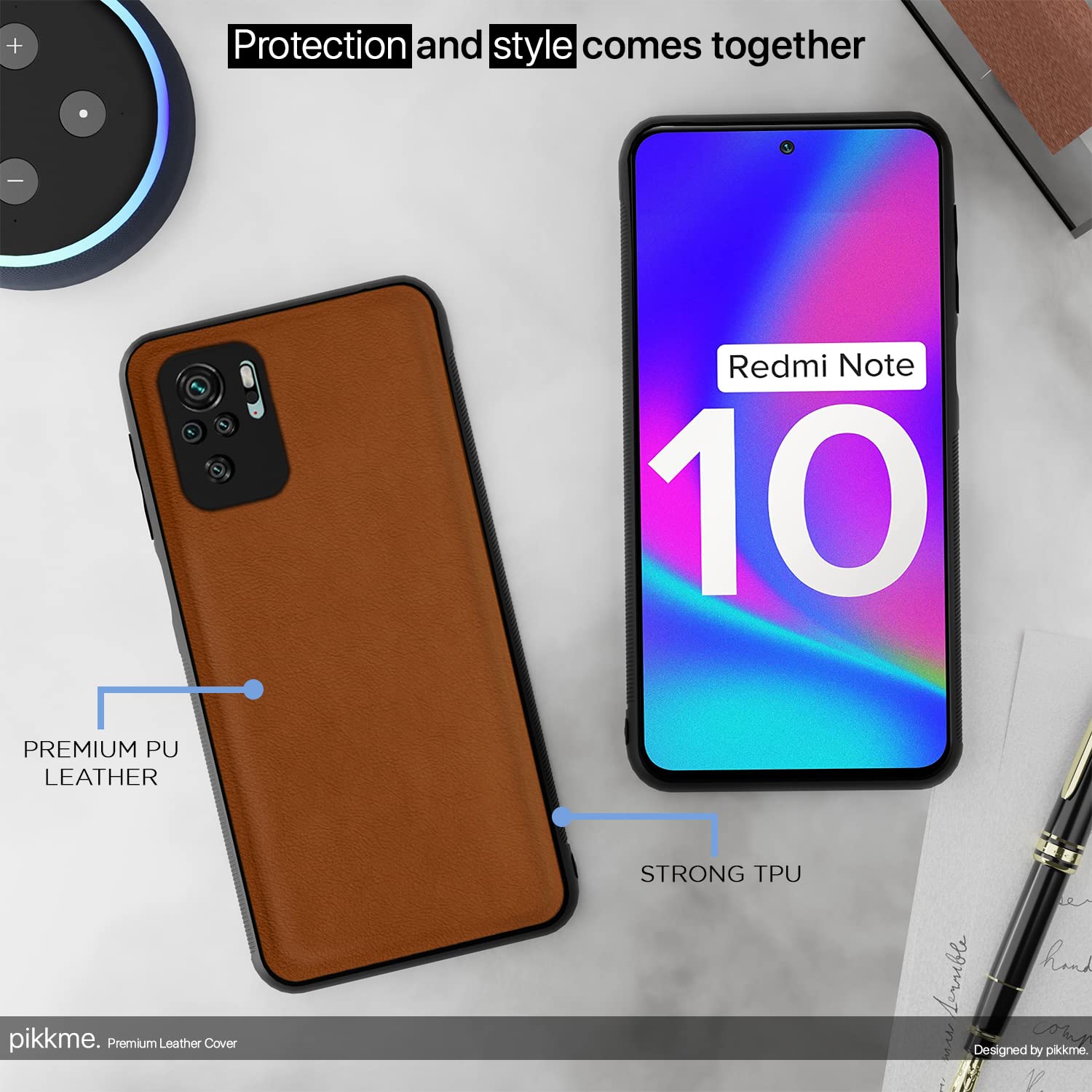 Camel Leather mobile cover for Redmi Note 10/Note 10s – Pikkme – photo 5