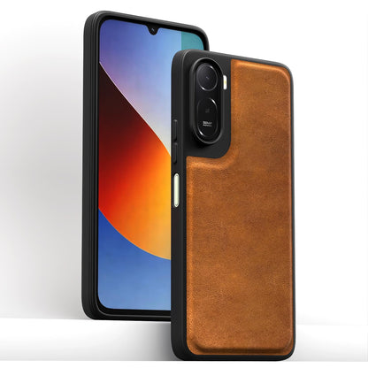 Pikkme brown Leather back cover for Redmi A7 Pro/Poco C85x 5G – photo 2