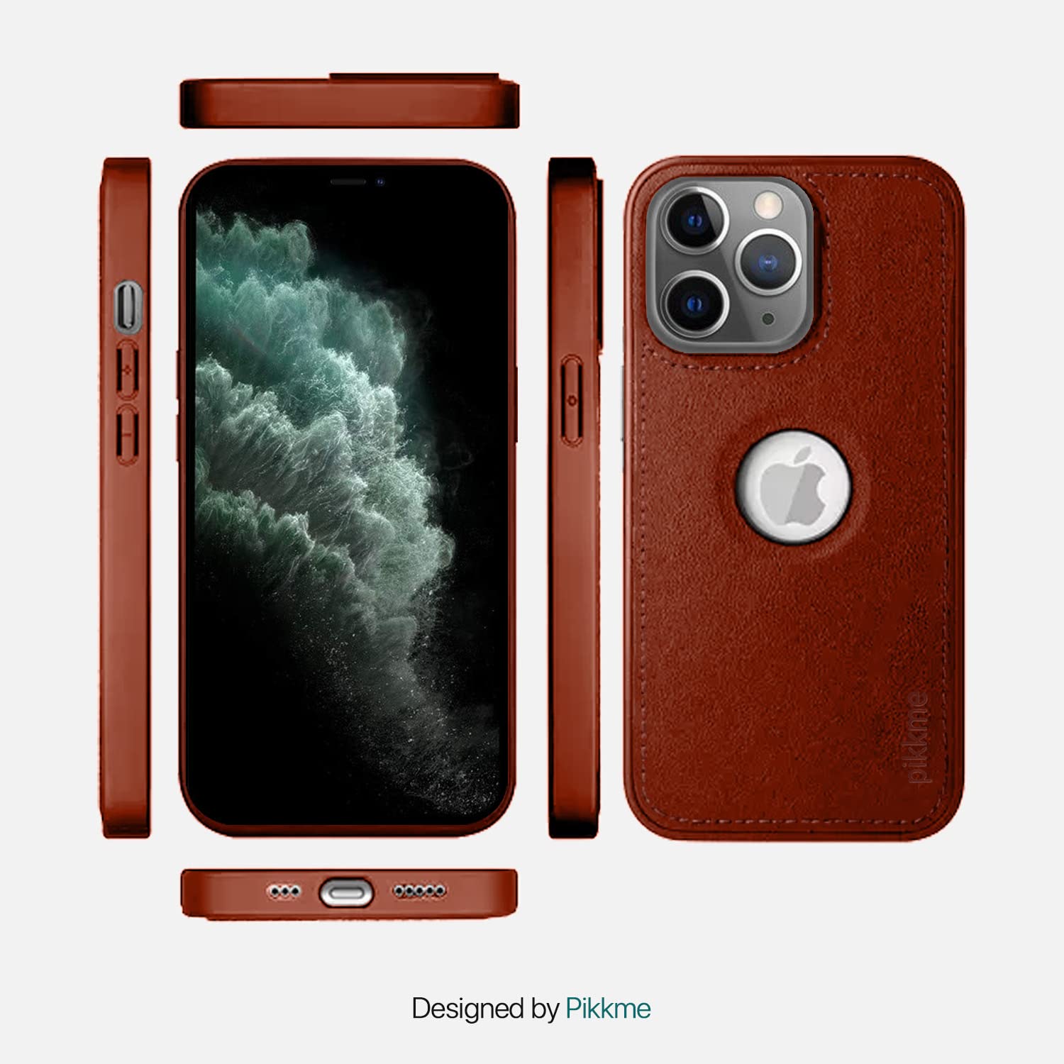 Brown Leather mobile back cover for iPhone 11 Pro Max – Pikkme – photo 4