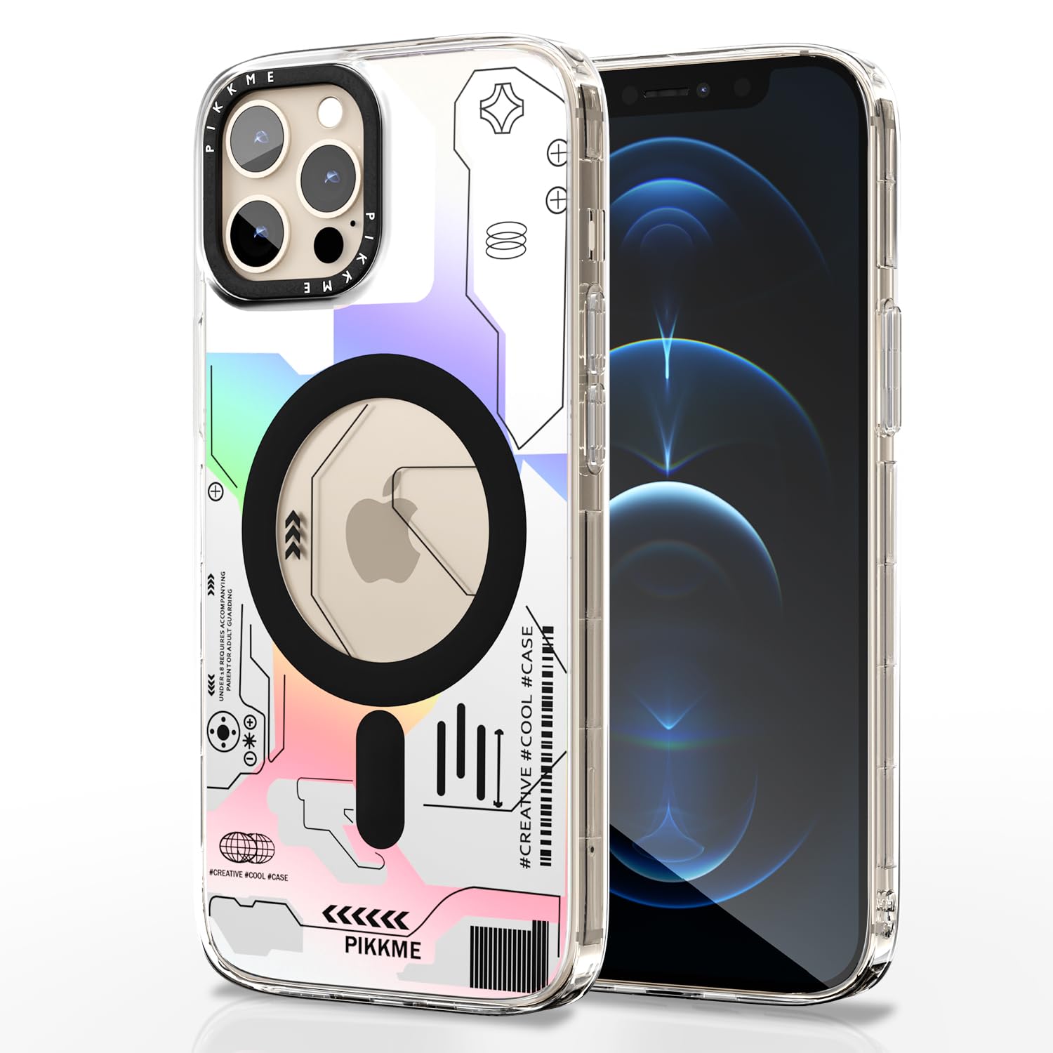 iPhone 12 Pro Max Printmagsafe Back Cover (White)