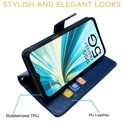 Pikkme itel P55 Contrast Flip Cover (Blue)