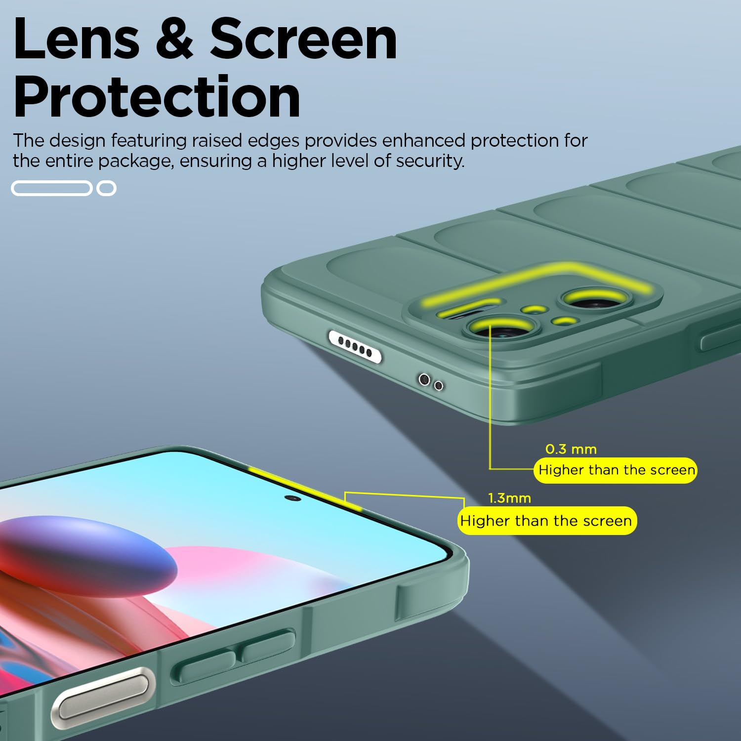 Pikkme green Liquid Silicone mobile back cover for Redmi Note 10 4G/Note 10S – photo 3