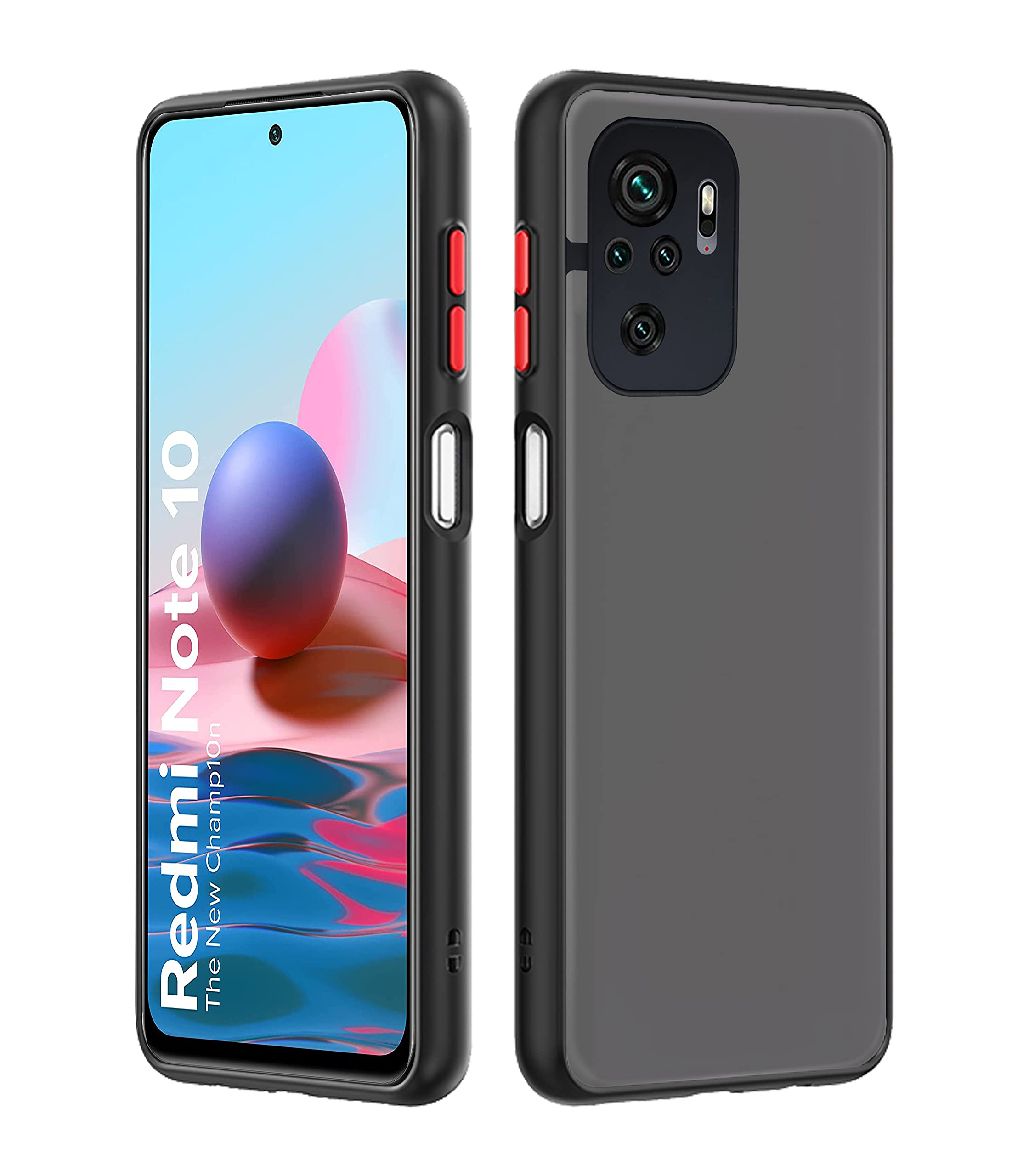 Pikkme Redmi Note 10/Note 10s Matte black mobile cover