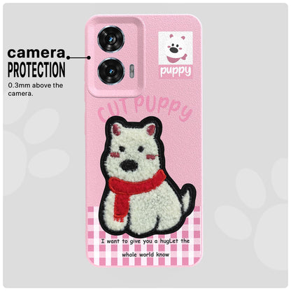 Pikkme Moto Edge 50 Fusion/G96 5G Plush Patch pink back cover – photo 6