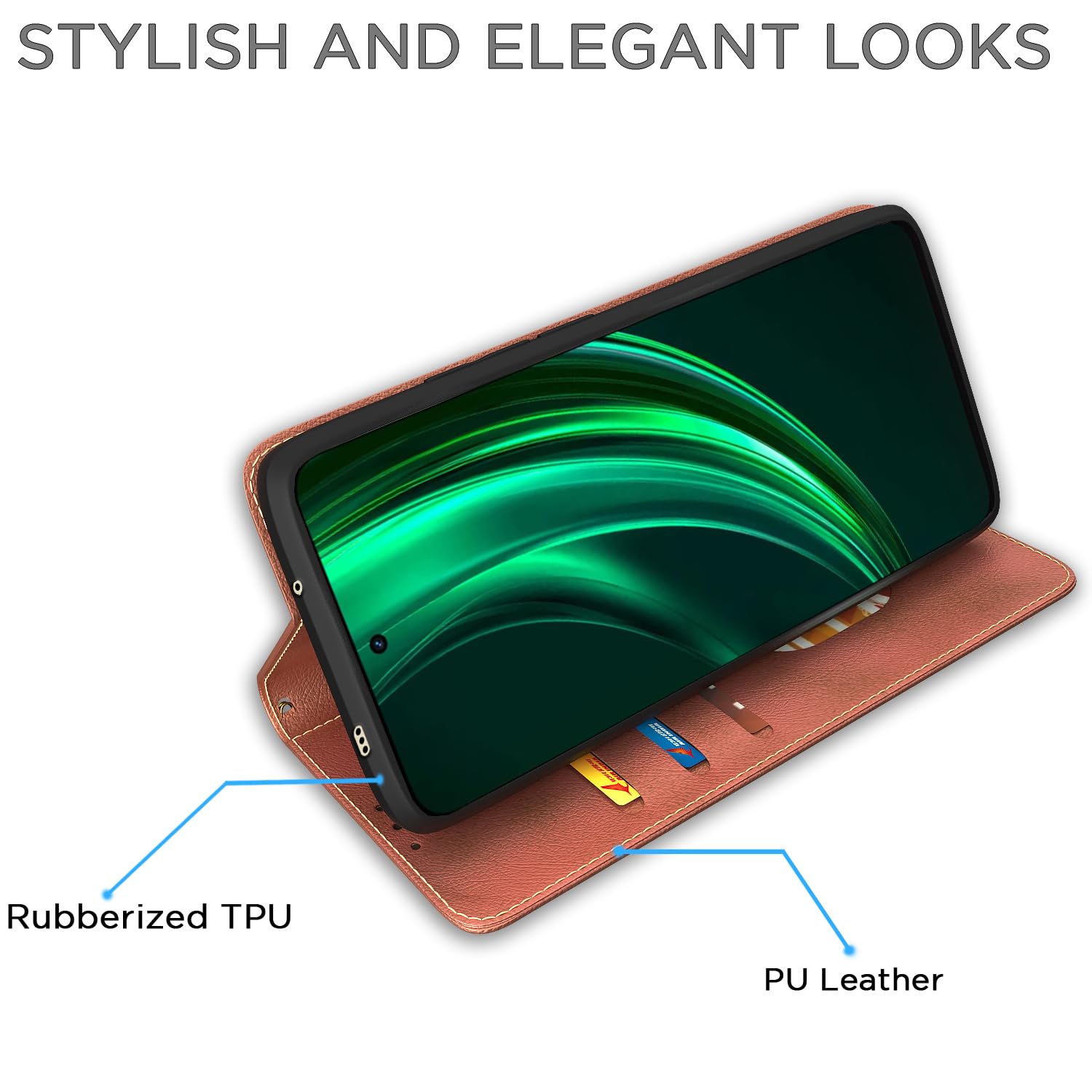 Brown Magnetic flip cover for Realme 13 Plus 5G/P1 – Pikkme – photo 5
