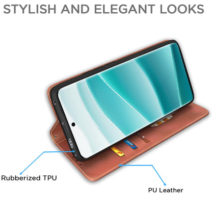 Pikkme Redmi Note 14 Pro/Note 14 Pro Plus 5G brown wallet flip cover – photo 5