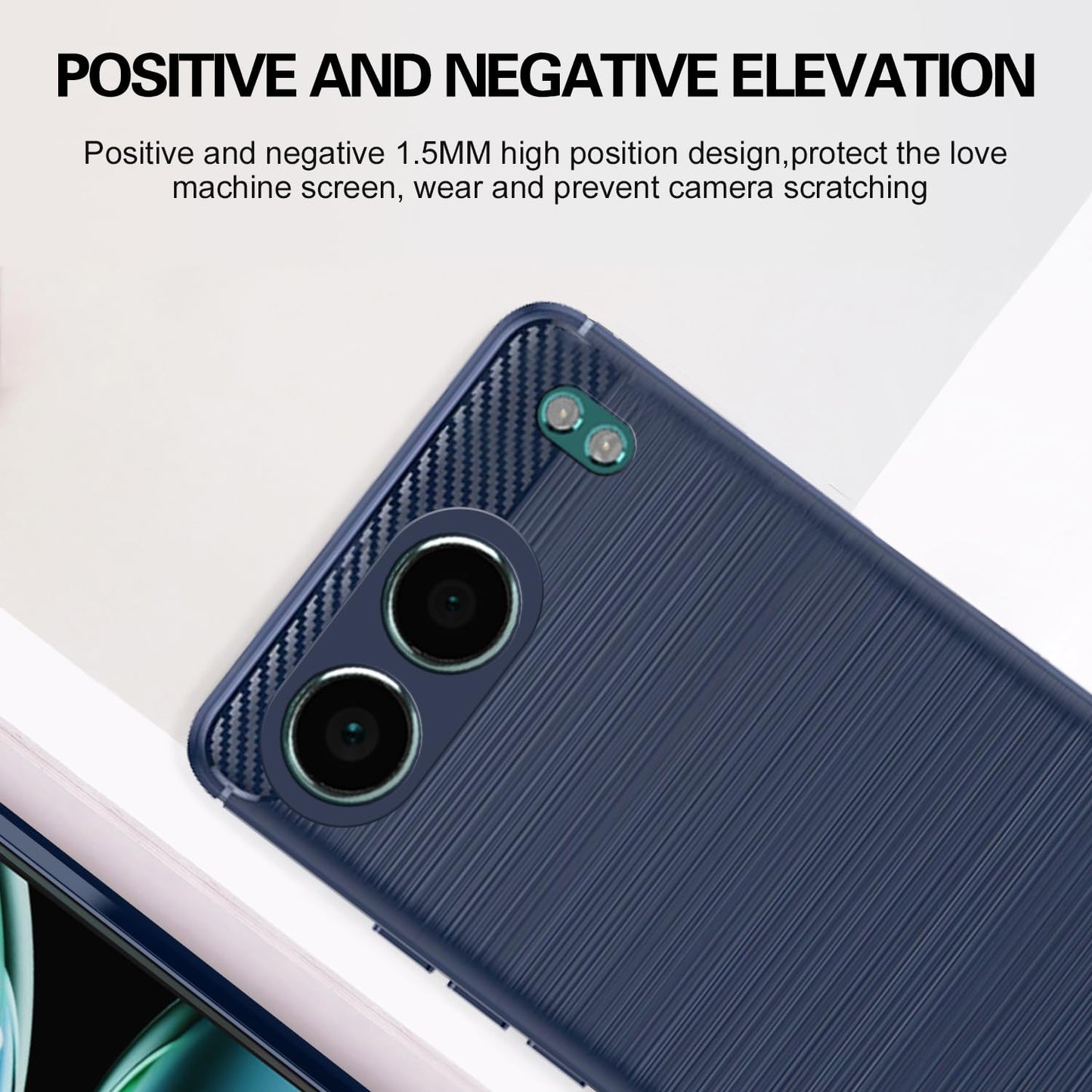 Pikkme OnePlus Nord 4 5G Hybrid Carbon Fiber Back Cover (Blue)