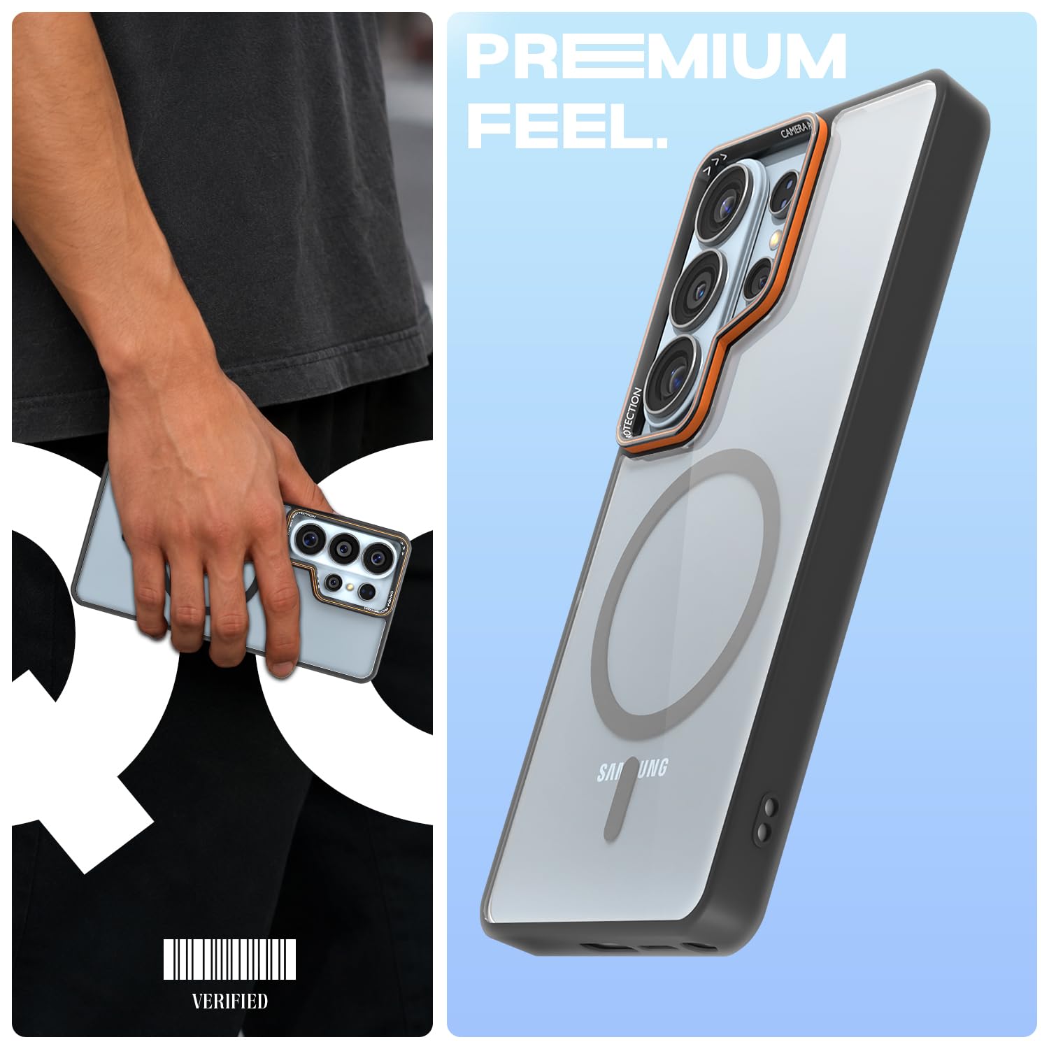 Pikkme black mag-safe MagSafe back cover for Samsung S26 Ultra 5G – photo 2